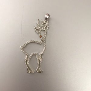 reindeer holiday necklace charm
